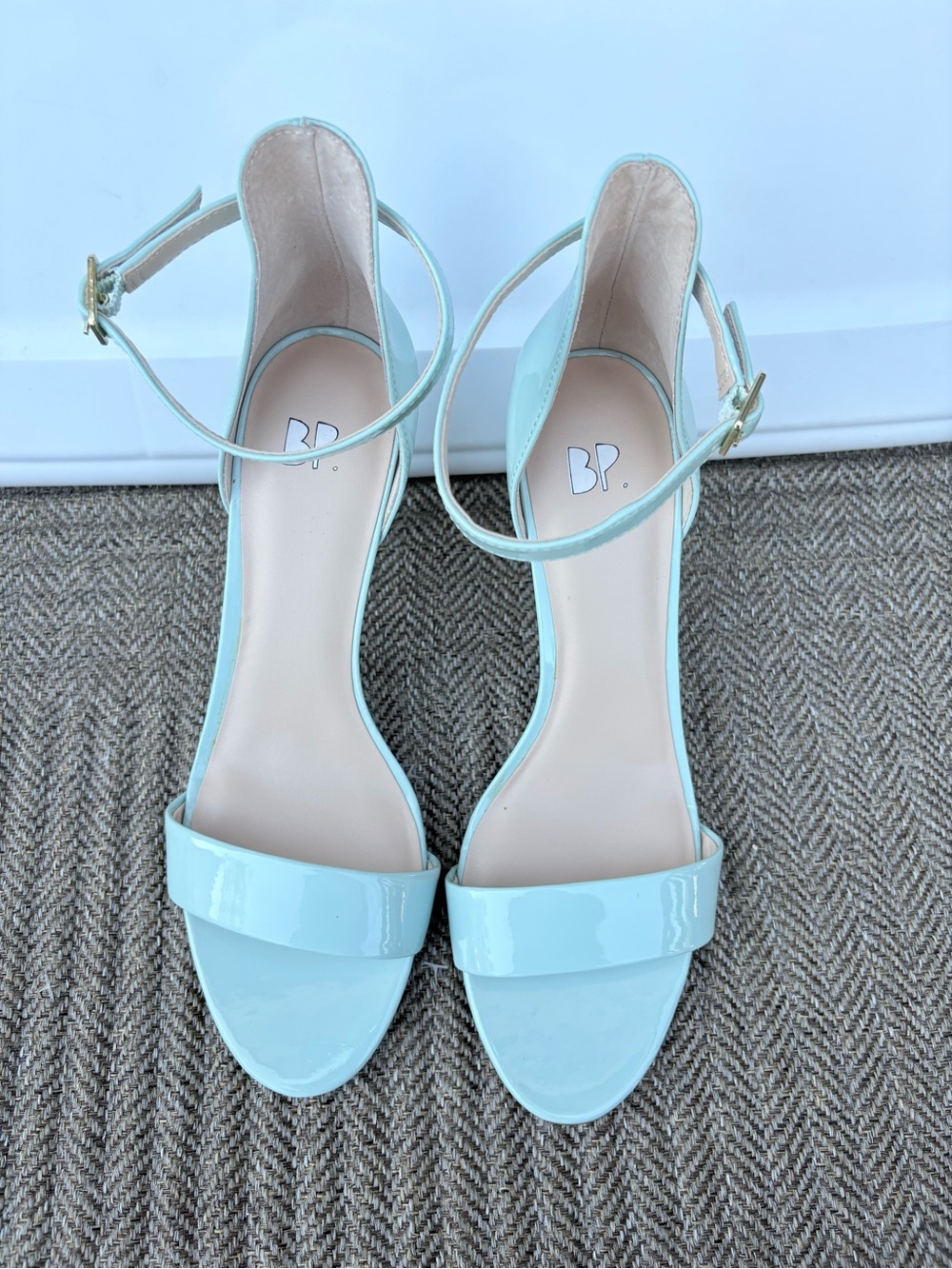 bp Women's Mint Patent Ankle-Strap Sandals